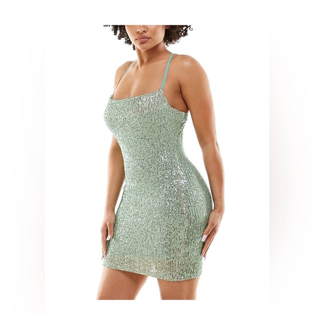 Mint Green Sequin Dress Size Medium
